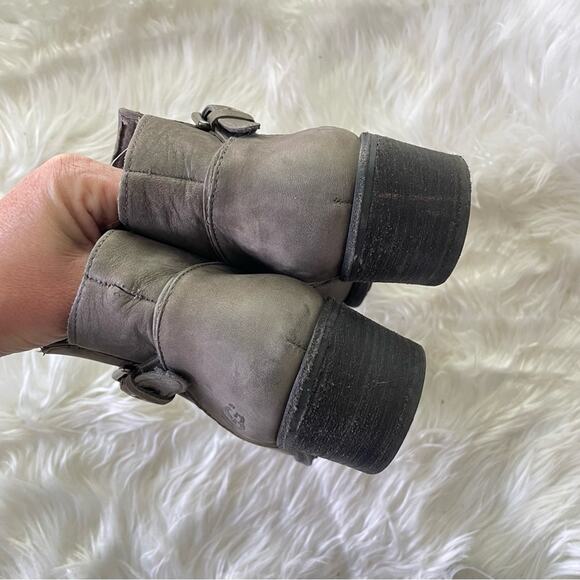 UGG | Women’s Bellamy Nubuck Tan Grey Buckles Water Resistant Bootie Ankle Boots - Picture 8 of 11